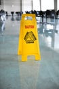 Wet Floor Caution Sign Royalty Free Stock Photo