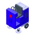 Wet floor machine icon isometric vector. Cleaning worker Royalty Free Stock Photo