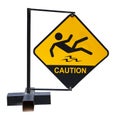 Wet floor sign isolated Royalty Free Stock Photo