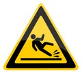 Wet floor warning sign, Royalty Free Stock Photo