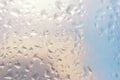 Wet glass with sun glare Royalty Free Stock Photo