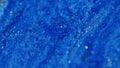 Wet glitter spill gel drip blue golden emulsion