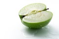 Wet green apple Royalty Free Stock Photo