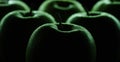 Wet green apples close-up shot Royalty Free Stock Photo