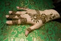 Wet henna on hand Royalty Free Stock Photo