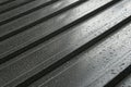 Wet metal roof detail Royalty Free Stock Photo