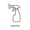 Wet and moisten, vector line icon with editable stroke Royalty Free Stock Photo