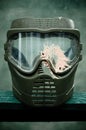 Wet and murdered in a paintball mask Royalty Free Stock Photo