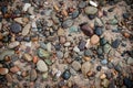 Sandy Ocean Stone Shore Texture w Multi Colored Wave and Surf Debris 4K UHD 300DPI