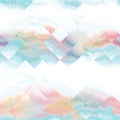 Wavy summer dip dye boho background. Wet ombre geometric color blend for beach swimwear, trendy fashion print. Dripping