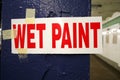 Wet paint sign