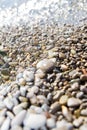 Wet pebbles background Royalty Free Stock Photo