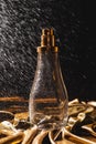 perfume on dark background Royalty Free Stock Photo