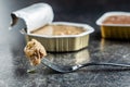 Wet pet food. Cat or dog pate Royalty Free Stock Photo