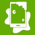 Wet phone icon green