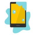 Wet phone icon isolated