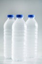 Wet plastic water bottles isolated on white background Royalty Free Stock Photo