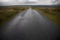 Wet road in Yorkshire Dales Yorkshire England Royalty Free Stock Photo