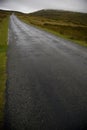 Wet road in Yorkshire Dales Yorkshire England Royalty Free Stock Photo