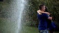 Wet romance in a holiday park