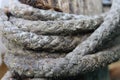 Wet rope texture. Macro. Russia. Royalty Free Stock Photo