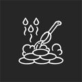 Wet sauna chalk white icon on black background Royalty Free Stock Photo