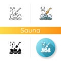 Wet sauna icon Royalty Free Stock Photo
