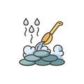 Wet sauna RGB color icon Royalty Free Stock Photo