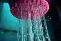 Water pouring from shower head Royalty Free Stock Photo