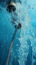 Water pouring from shower head Royalty Free Stock Photo