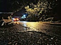 Wet and slippery roads Royalty Free Stock Photo