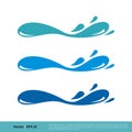 Wet Splash Water Icon Vector Logo Template Illustration Design. Vector EPS 10 Royalty Free Stock Photo
