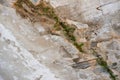 wet spot on ceiling of old ruined concrete structure. Royalty Free Stock Photo