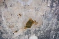 wet spot on ceiling of old ruined concrete structure. Royalty Free Stock Photo