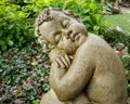 Wet Statue of a Cherub