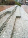 Wet steps on Harborwalk