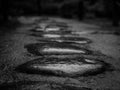 Wet stone path in Kyoto Royalty Free Stock Photo