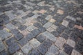 Wet stone pavement in perspective Royalty Free Stock Photo