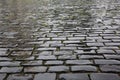 Wet stone pavement texture Royalty Free Stock Photo