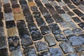 Wet stones pave after rain Royalty Free Stock Photo