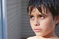 Wet, Sullen Child Royalty Free Stock Photo