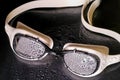 Wet swimming goggles Royalty Free Stock Photo