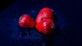 Wet and tasty red strawberries Royalty Free Stock Photo