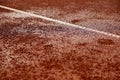 Wet tennis court Royalty Free Stock Photo