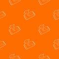 Wet wipe pack pattern vector orange Royalty Free Stock Photo