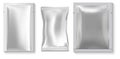 Wet wipe package. Sample pouch, silver sachet bag