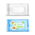 Wet Wipes Package Realistic Set