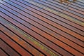 Wet wooden deck after rain, Rio Royalty Free Stock Photo