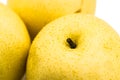 Wet yellow pear macro Royalty Free Stock Photo