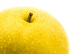 Wet yellow pear macro Royalty Free Stock Photo